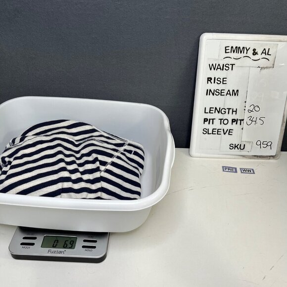 We the Free People Striped Angel Shirt Size M Navy Combo Distressed Oversized - Picture 12 of 12